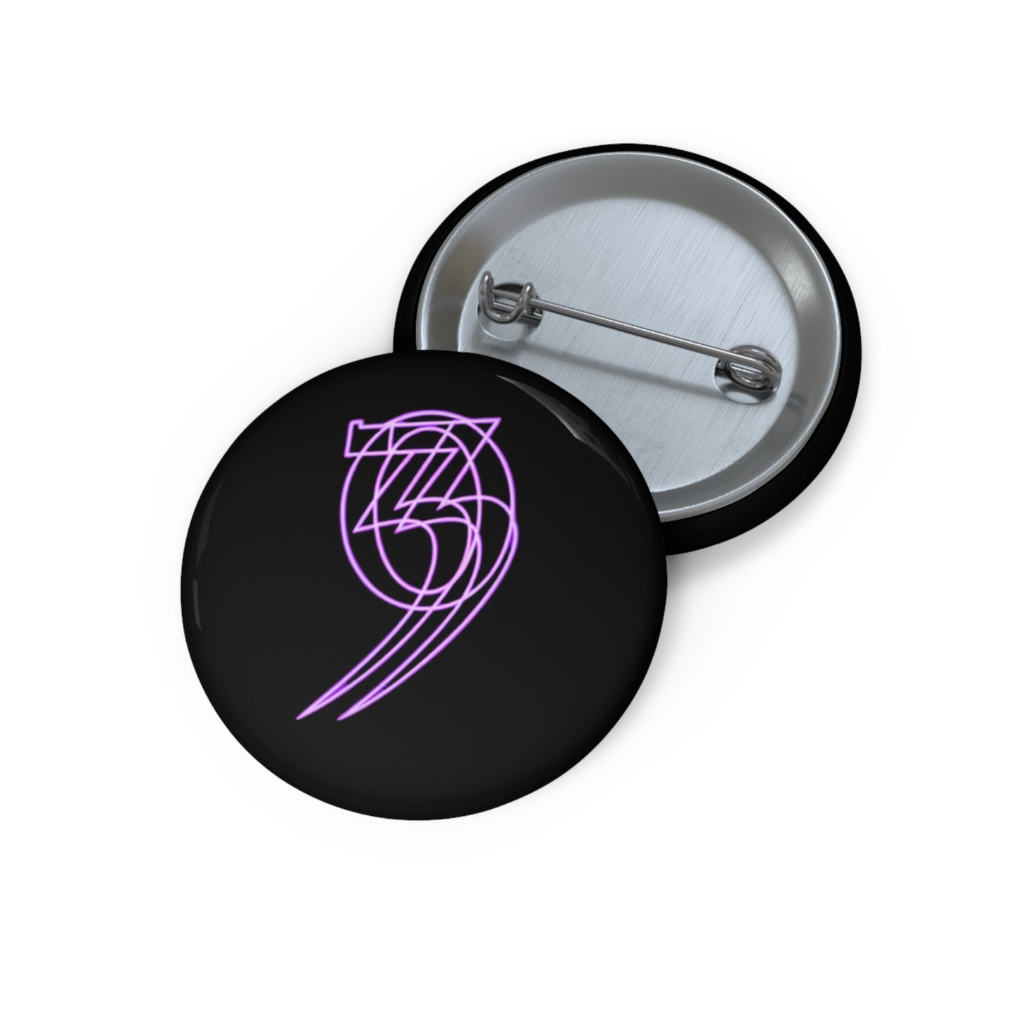 303 Crew Pin Button – Purple Geometric Badge