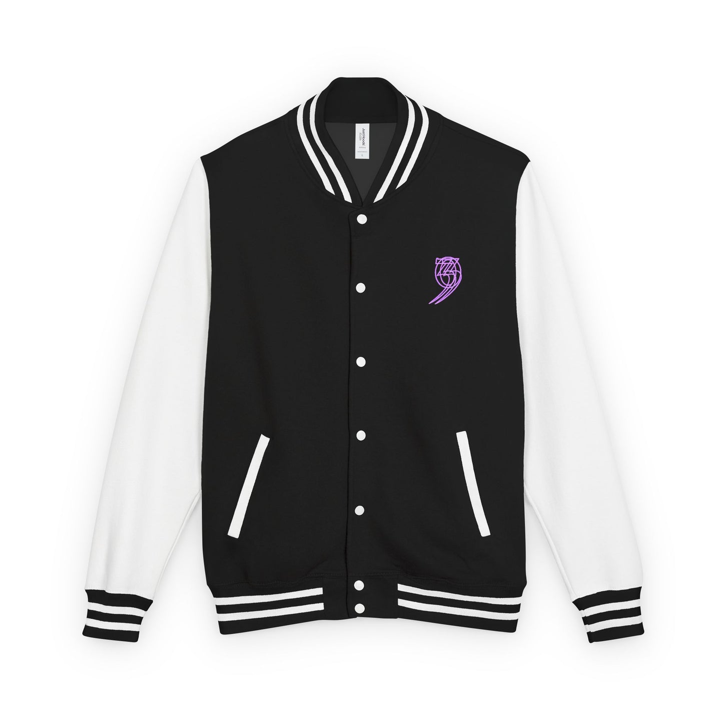 303 Letterman Jacket — Neon City Vaporwave Varsity Jacket