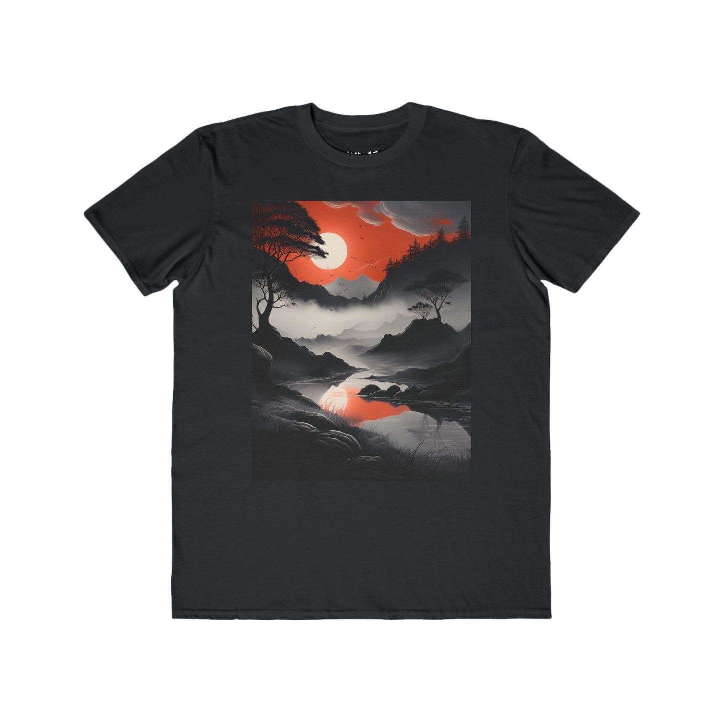 Artistic Tee Shirt Red And Black Dark Landscape Unisex T-Shirt